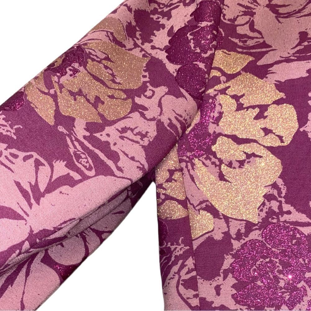 Soft Surroundings Purple and Gold Floral Blazer & Pants - Picture 7 of 16